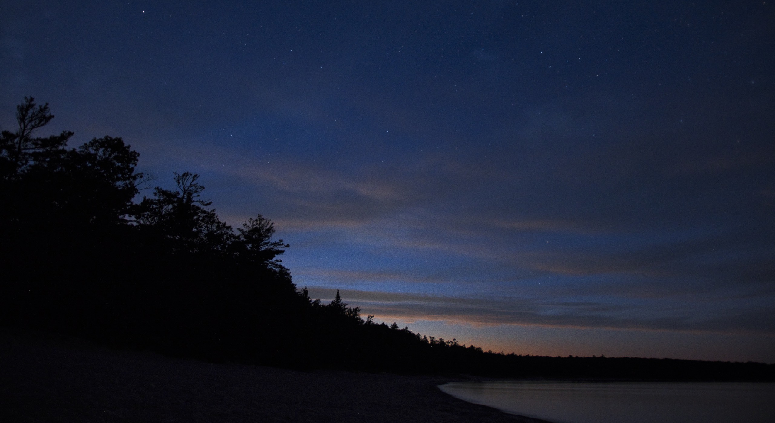 sunset door county clouds stars fuji