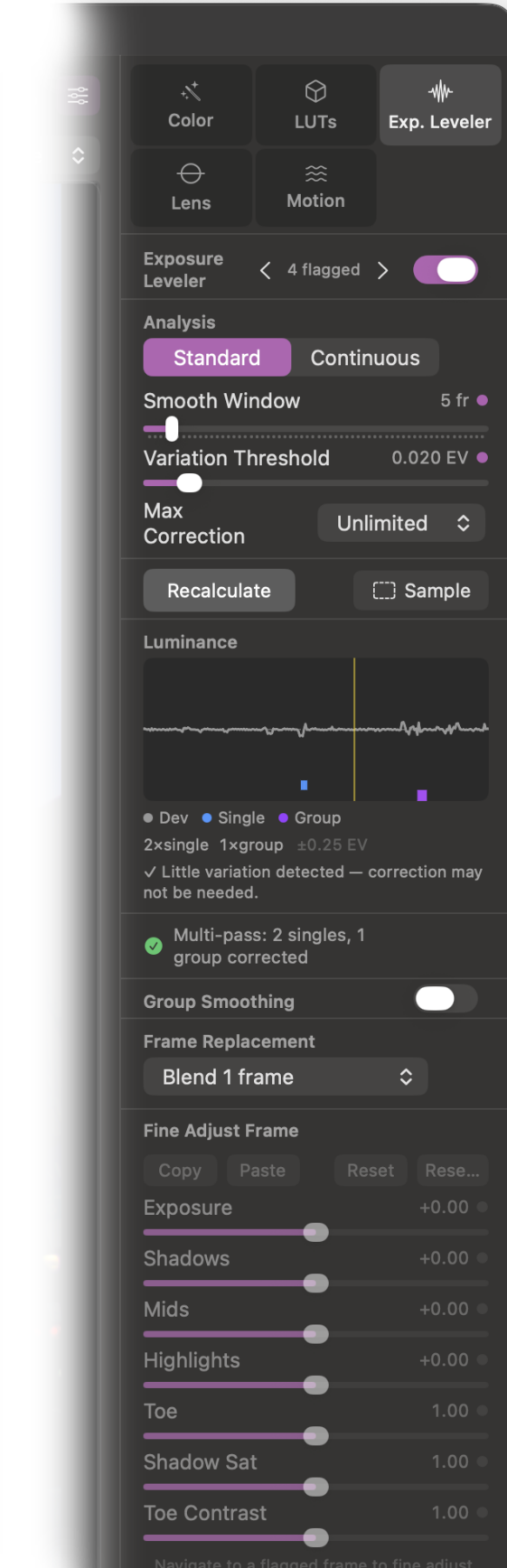 Deflicker exposure leveler timelapse forge