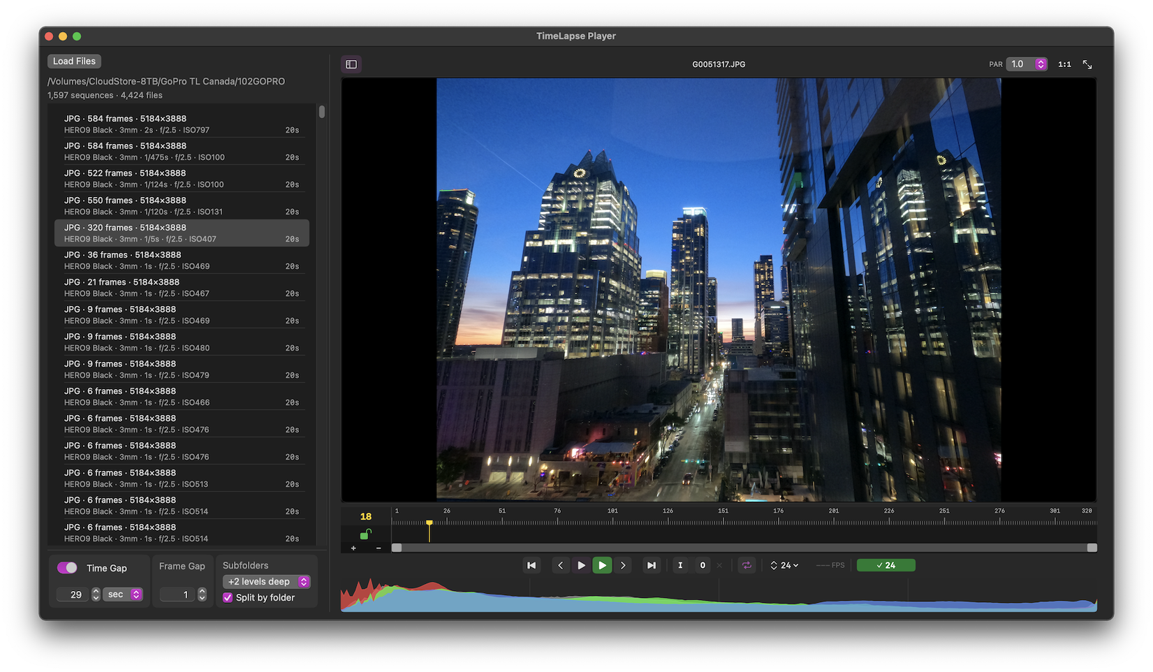 Timelapse Player realtime image sequence player